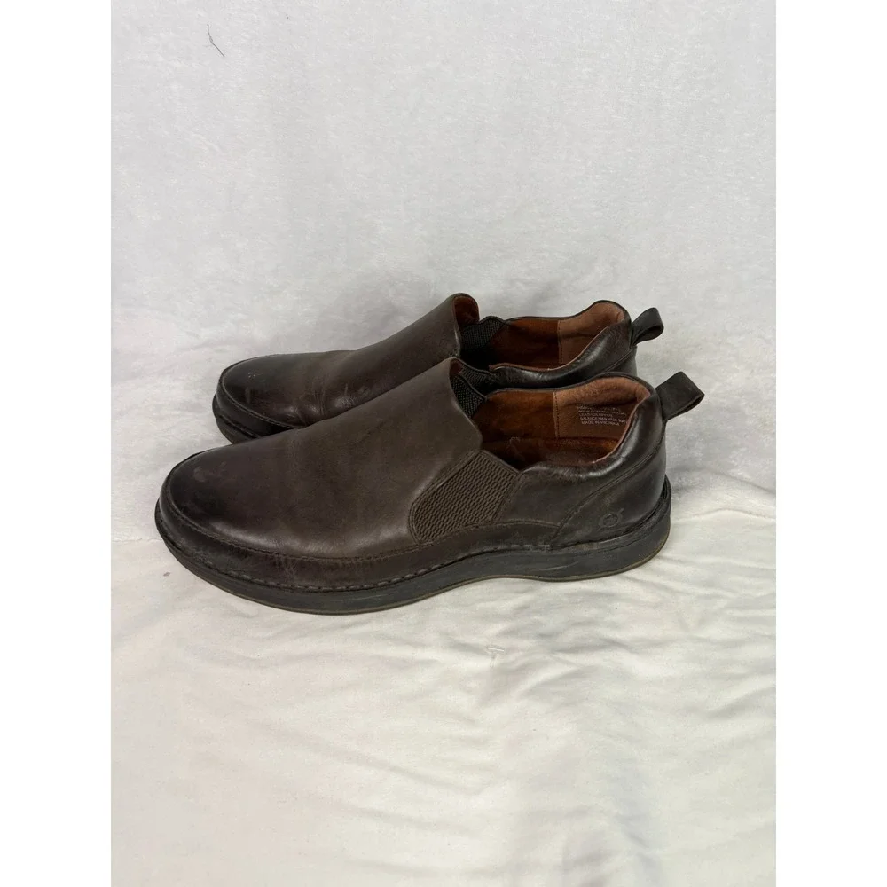 Born Men's Brown Leather Chelsea Ankle Boots Slip On Size 11M Comfort H55023